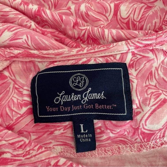 Lauren James pink feather print shift dress barbiecore 30019 - Picture 5 of 7